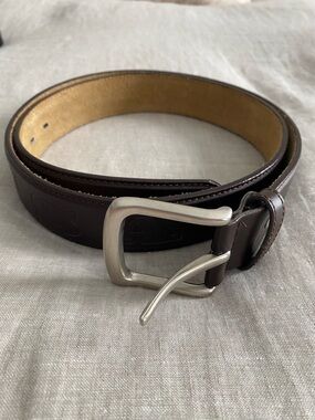 Western Belt Mens Brown Leather Embossed USA Eagle Tooled Large 38-40